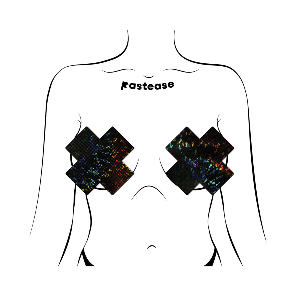 PASTEASE - PLUS X BLACK DISCO BALL FULL BREAST COVERS SUPPORT TAPE