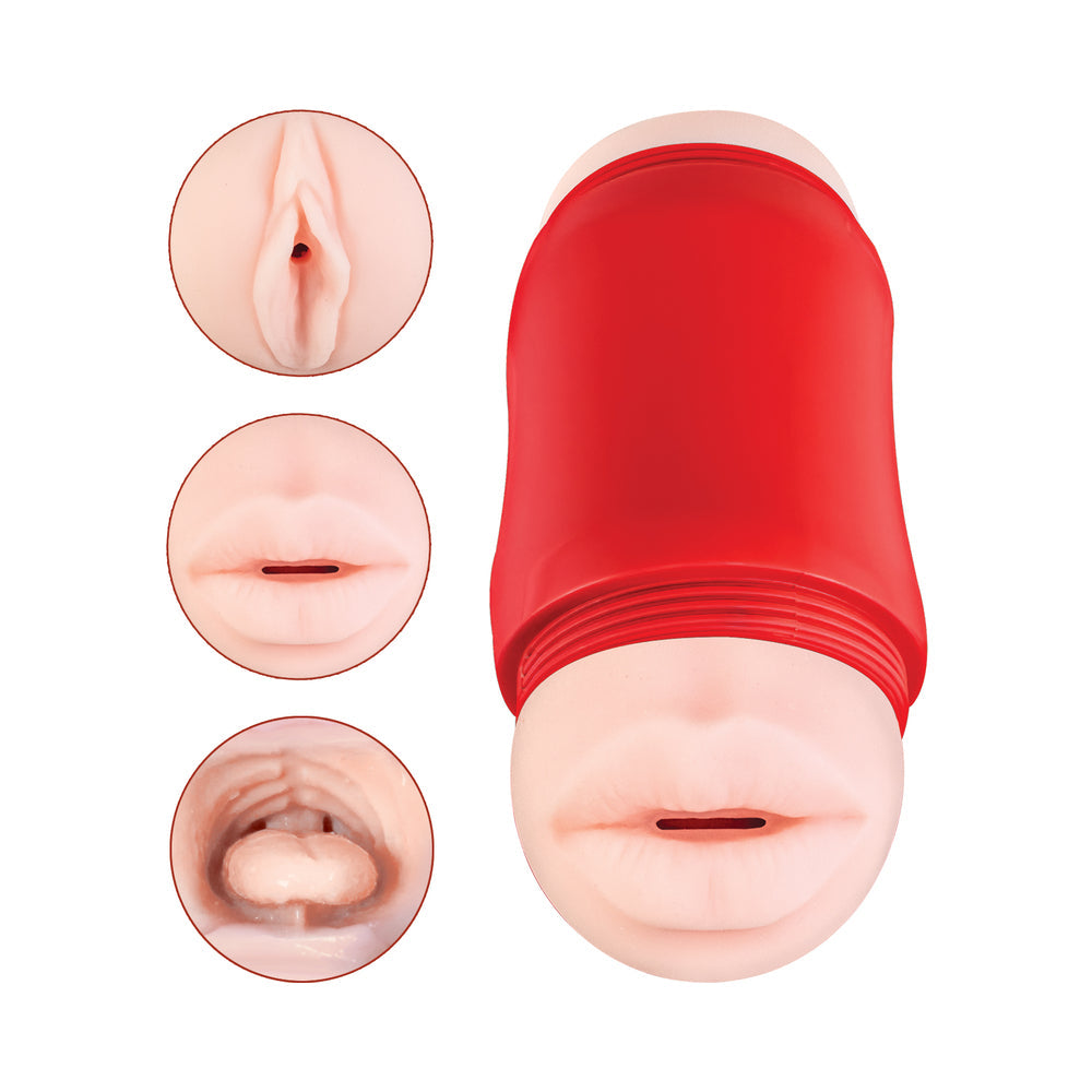 NASSTOYS - DELITE TWO WAYS MOUTH & VAGINA BEIGE
