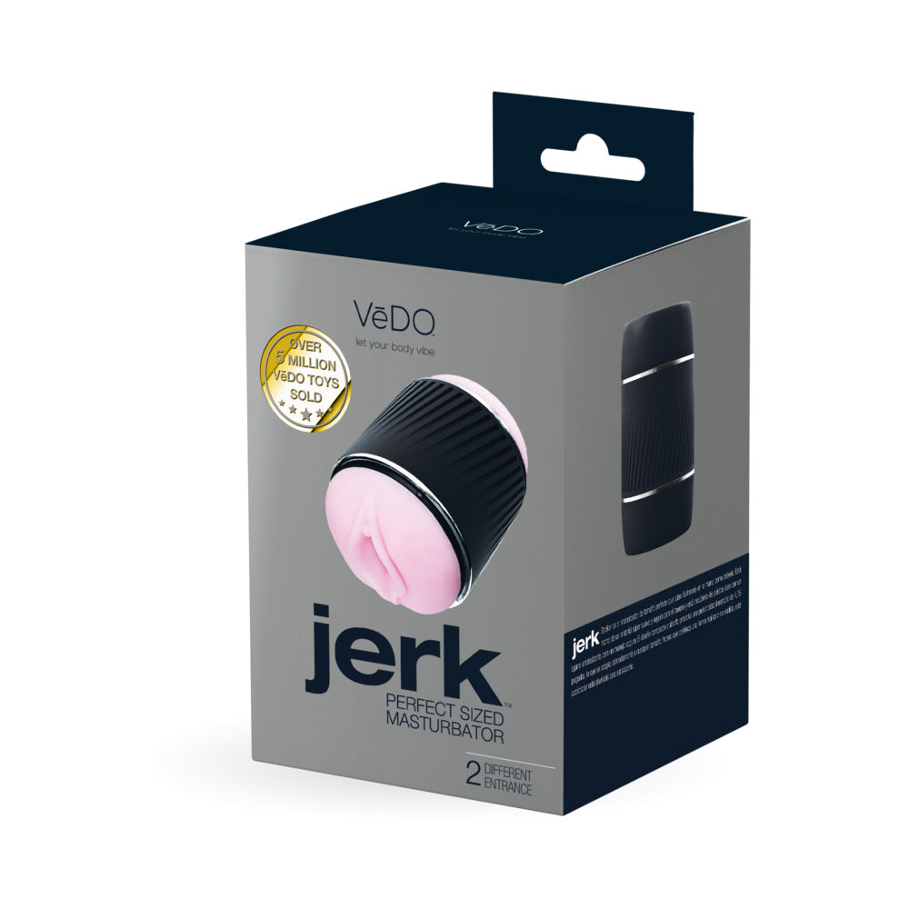 VEDO - JERK MASTURBATION SLEEVE BLACK WITH PINK SLEEVE