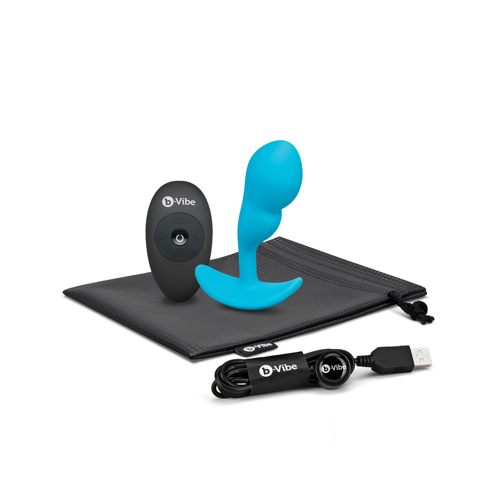 B-VIBE - TAPÓN VIBRADOR P-SPOT AJUSTADO PEQUEÑO CON CONTROL REMOTO RECARGABLE