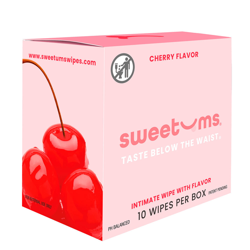 SWEETUMS INTIMATE WIPES CHERRY FLAVOR 10-PACK