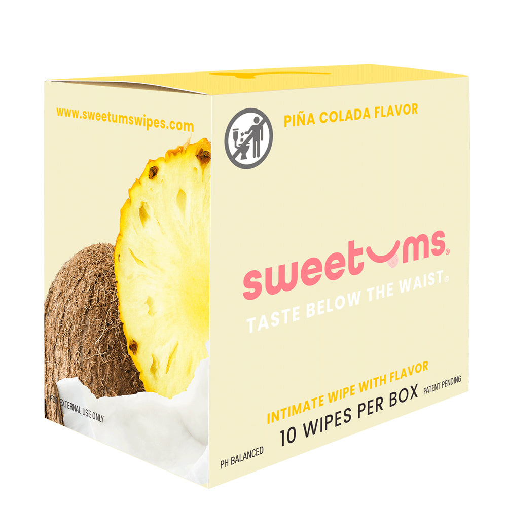 SWEETUMS INTIMATE WIPES PINA COLADA FLAVOR 10-PACK