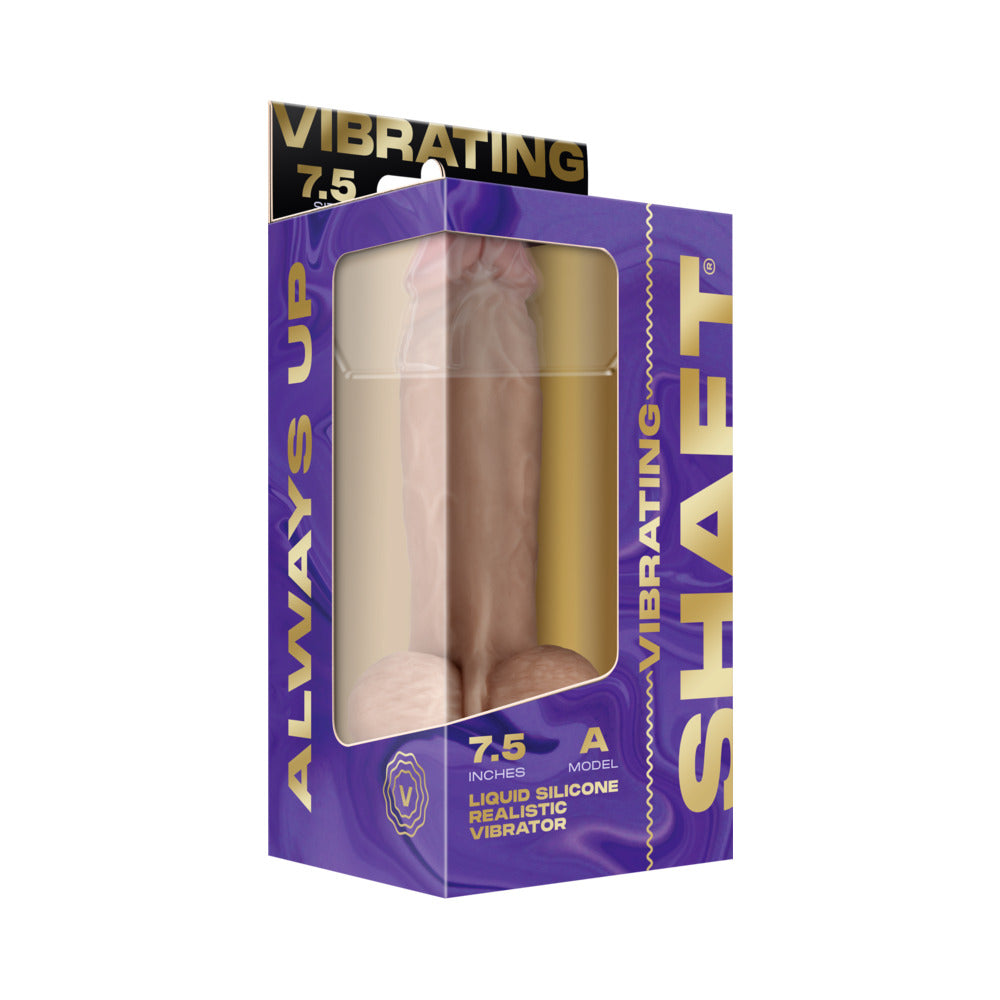 SHAFT - VIBRATING MODEL A: 7.5 IN. DUAL DENSITY SILICONE DILDO PINE