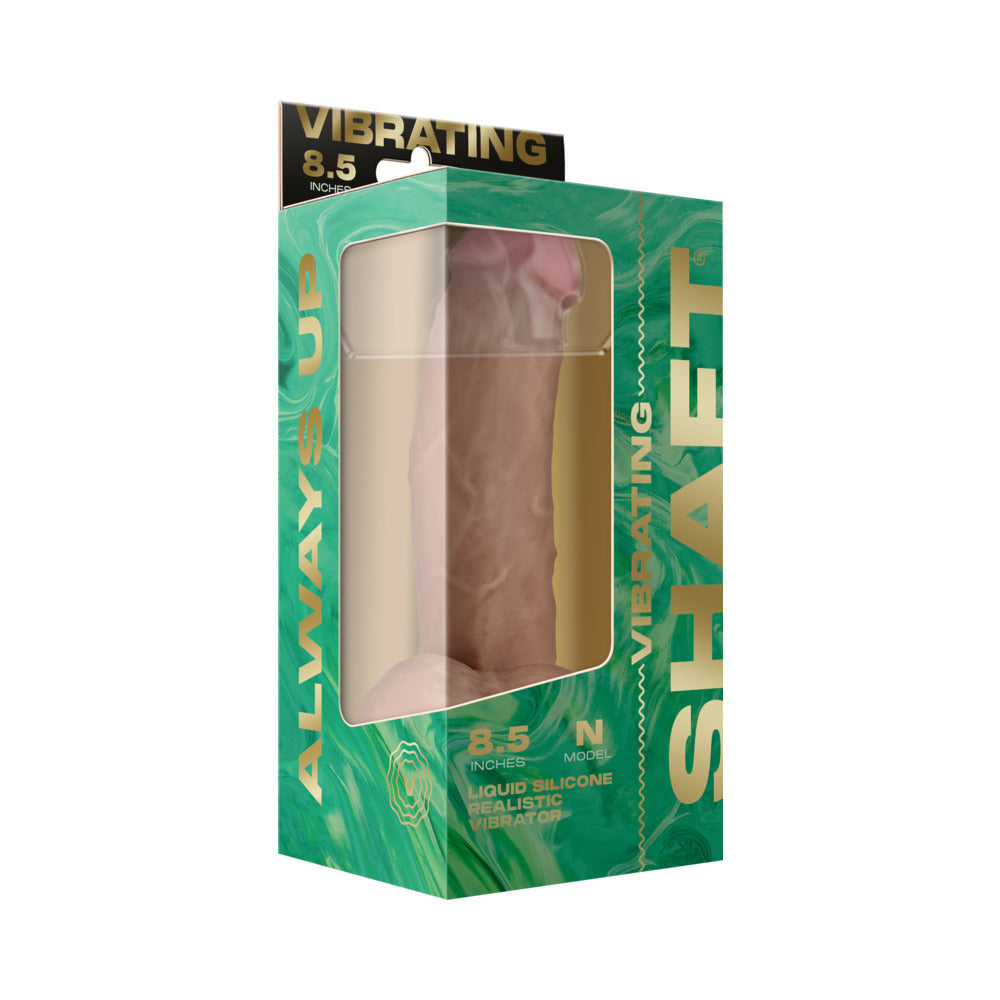 SHAFT - VIBRATING MODEL N: 8.5 IN. DUAL DENSITY SILICONE DILDO PINE
