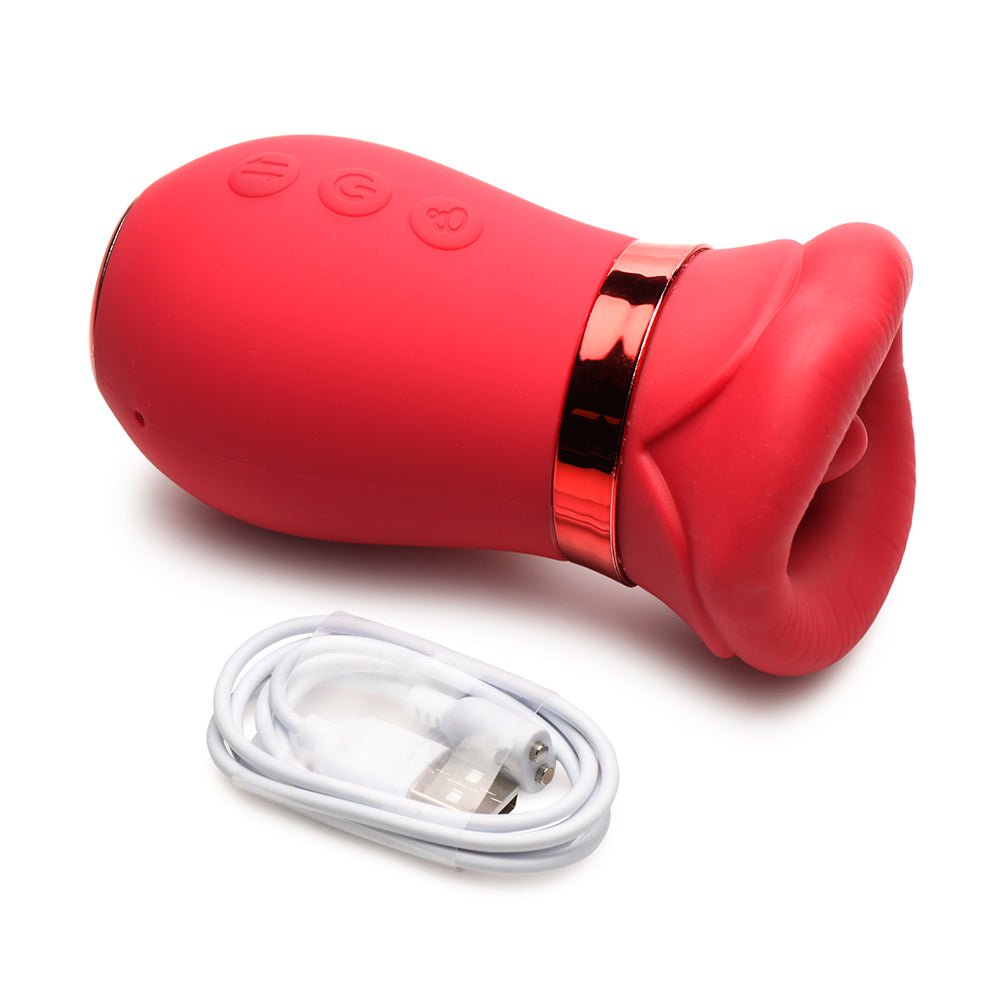 XR BRANDS - LICKGASM KISS ME MORE KISSING, SUCKING, & VIBRATING CLITORAL STIMULATOR
