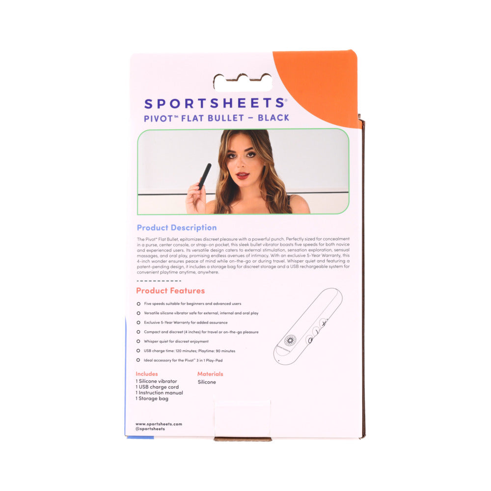 SPORTSHEETS PIVOT FLAT BULLET BLACK