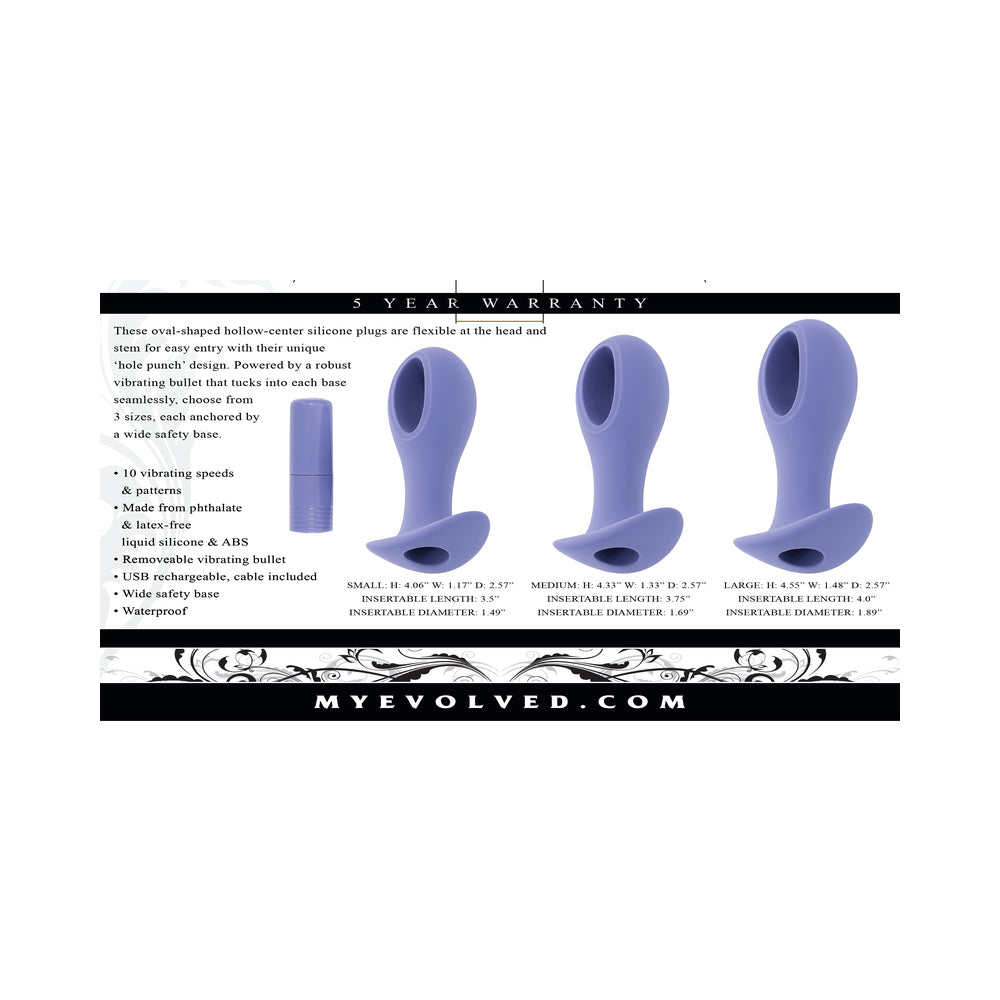 EVOLVED - HOLE PUNCH PLUG SET RECHARGEABLE PURPLE
