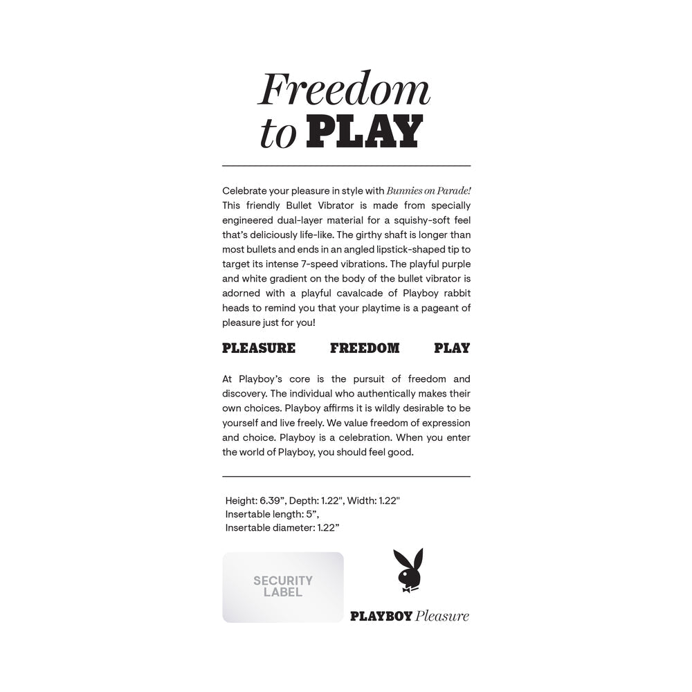 PLAYBOY BUNNIES ON PARADE RECHARGEABLE PINK