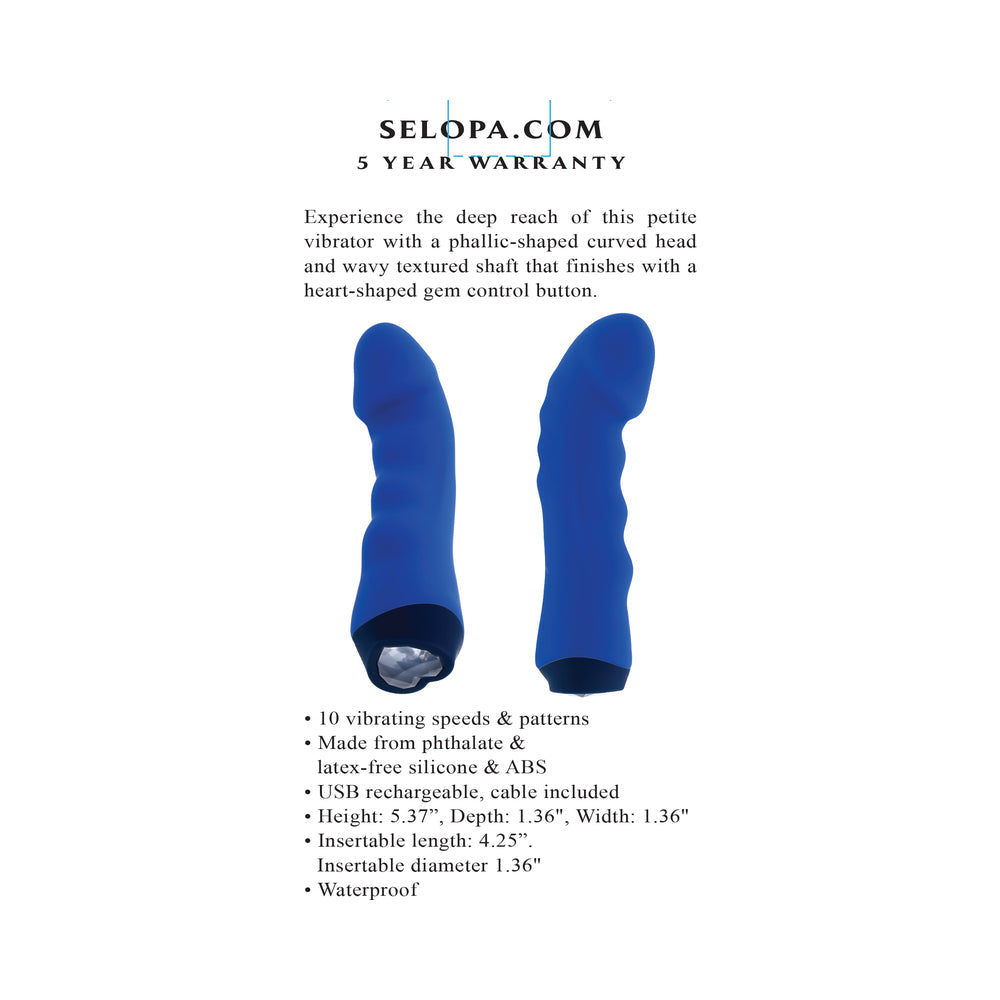 BLUE BANGER RECHARGEABLE VIBRATOR SILICONE BLUE