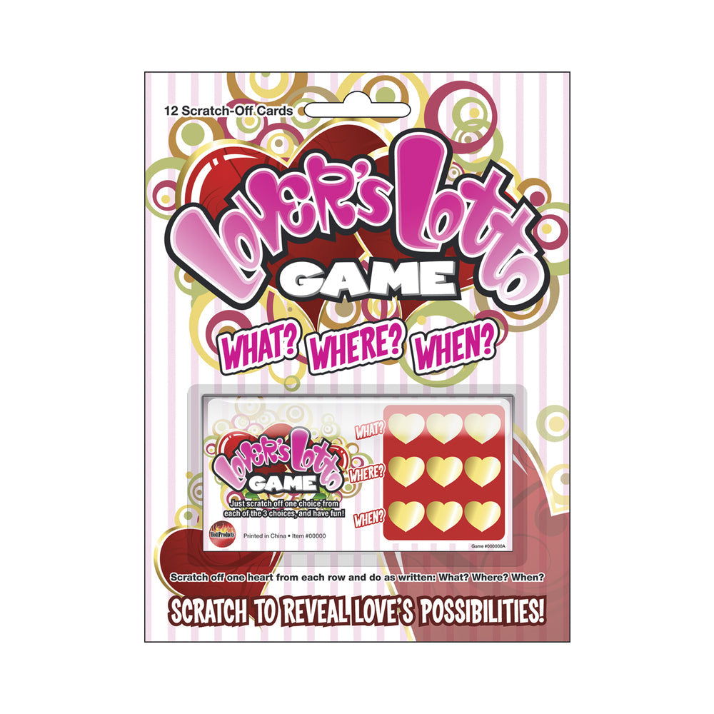 HOTT PRODUCTS - LOVERS LOTTO GAME SCRATCH & PLAY SEX GAME CARDED