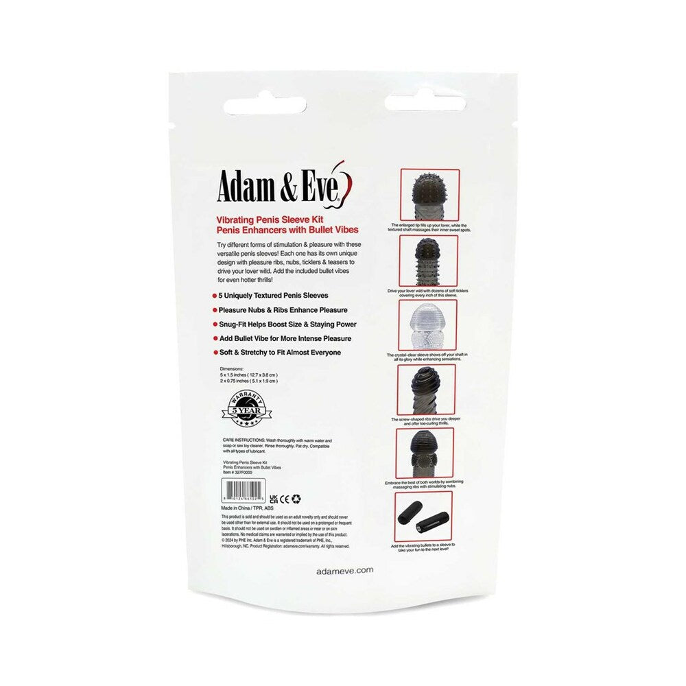ADAM & EVE - VIBRATING PENIS SLEEVE KIT (BAG)