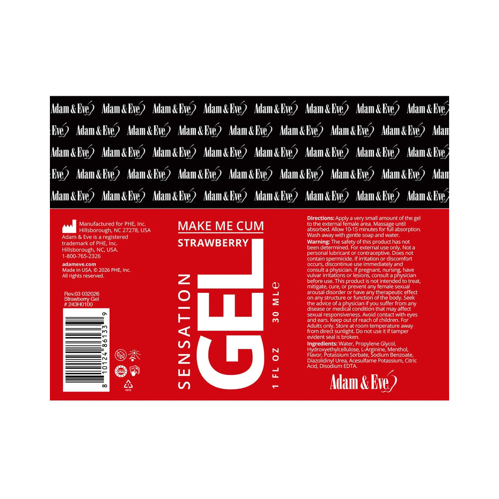 ADAM & EVE - STRAWBERRY CLIT SENSITIZER 1 OZ.