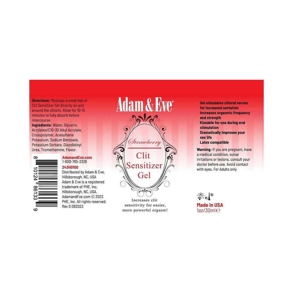 ADAM & EVE - STRAWBERRY CLIT SENSITIZER 1 OZ.
