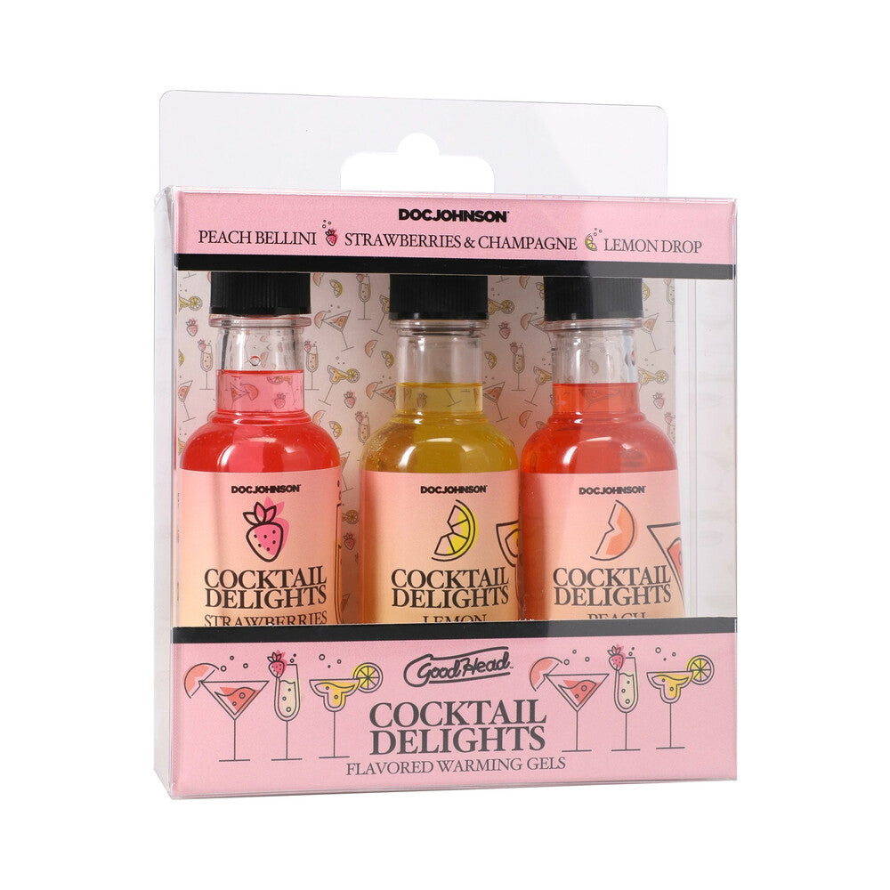 DOC JOHNSON - GOODHEAD COCKTAIL DELIGHTS FLAVORED WARMING GELS 3-PACK