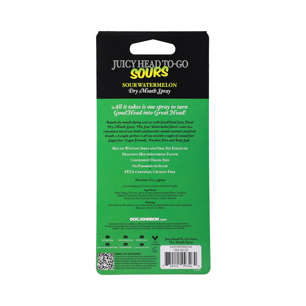 DOC JOHNSON - SPRAY BUCAL BUEN CHUPÓN CABEZA JUICY CABEZA SECA PARA LLEVAR SANDÍA ÁCIDA 0.3 OZ.