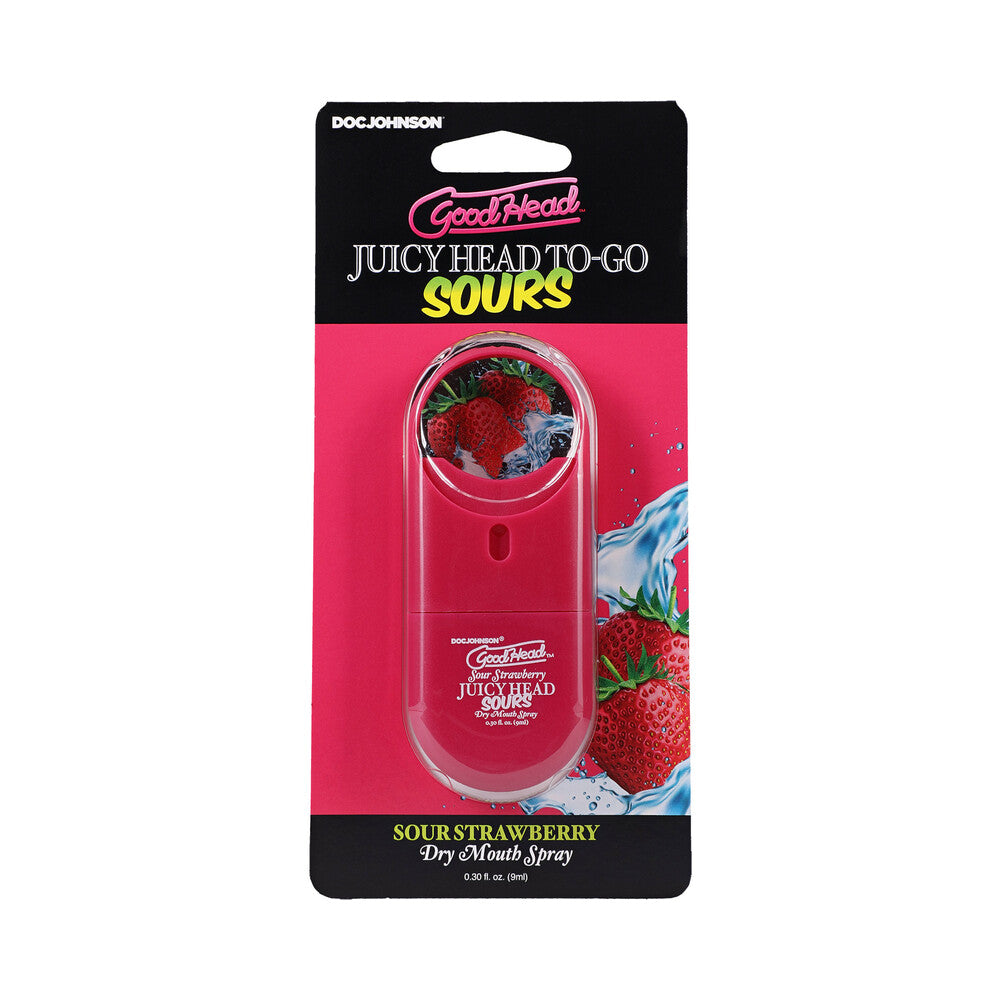 DOC JOHNSON - GOODHEAD JUICY HEAD DRY MOUTH SPRAY TO-GO SOUR STRAWBERRY 0.3 OZ.