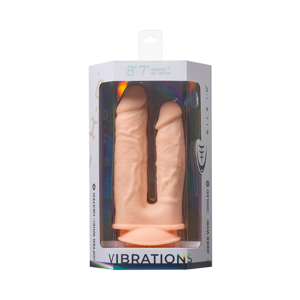 DOC JOHNSON - SILEX-D THE ORIGINAL DOUBLE PENETRATION 7 IN. & 8 IN. VIBRATING DILDO WITH REMOTE VANILLA