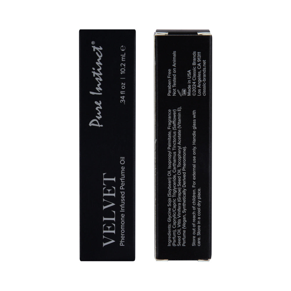 CLASSIC BRANDS - HUILE DE PARFUM AUX PHEROMONES PURE INSTINCT VELVET ROLL-ON 10 ML