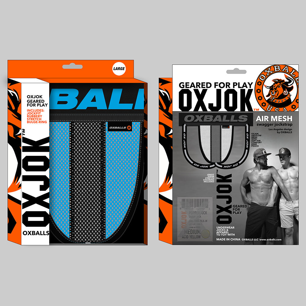 OXBALLS - OXJOK AIRMESH SWAGGER SLIDER STRAP JOCK SKY