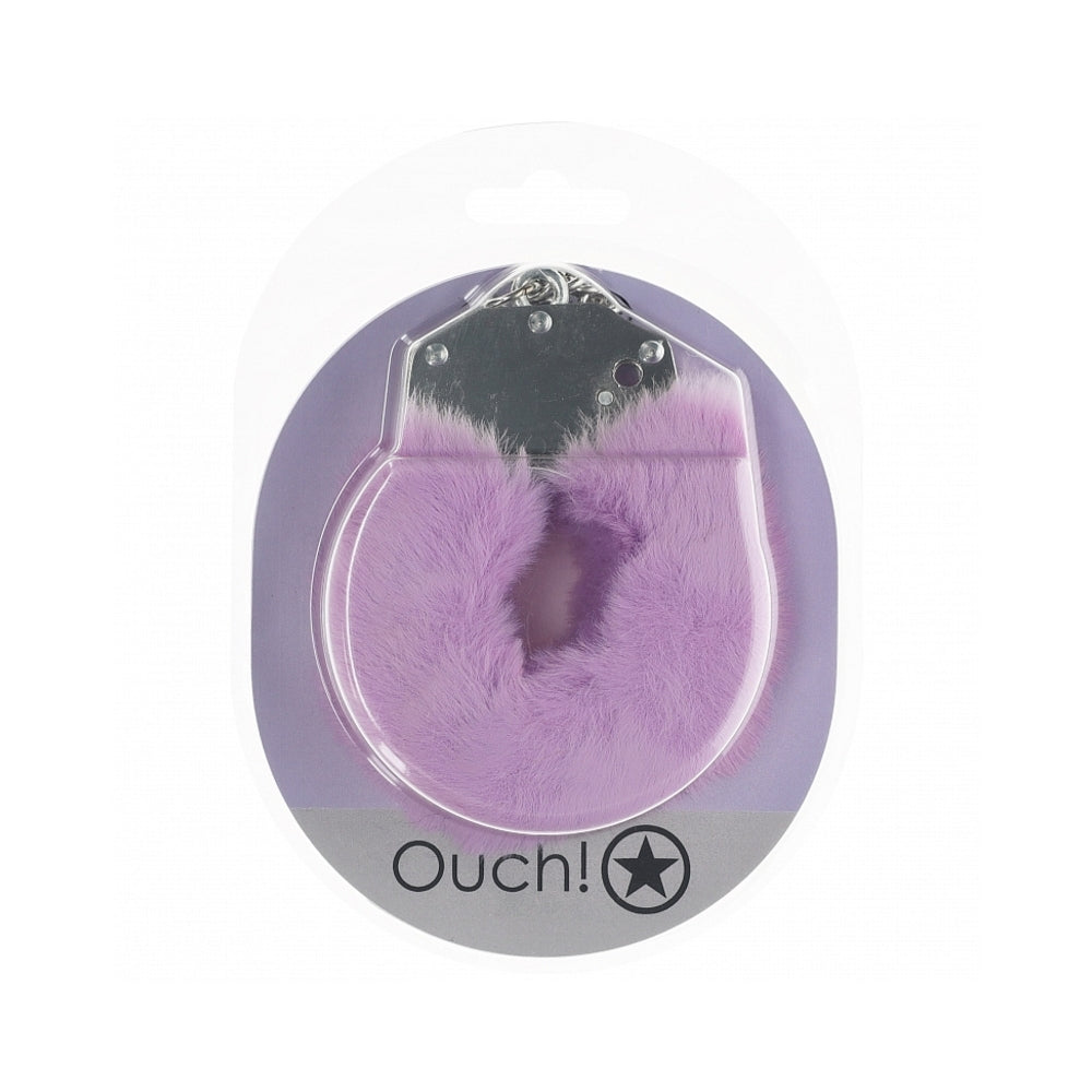 OUCH! HEAVY-DUTY FLUFFY HANDCUFFS LAVENDER