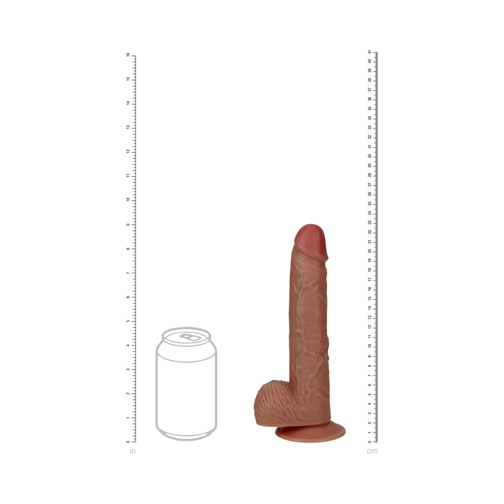 SHOTS - PENE VIBRADOR REALROCK DE 9 PULGADAS CON TESTÍCULOS REGULAR RECTO