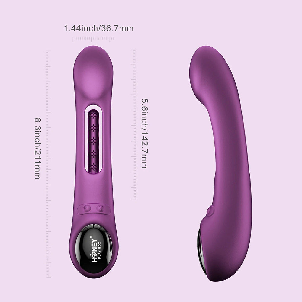 HONEY PLAY BOX TEMPO PRESSURE SENSING APP-CONTROLLED TAPPING G-SPOT VIBRATOR PURPLE