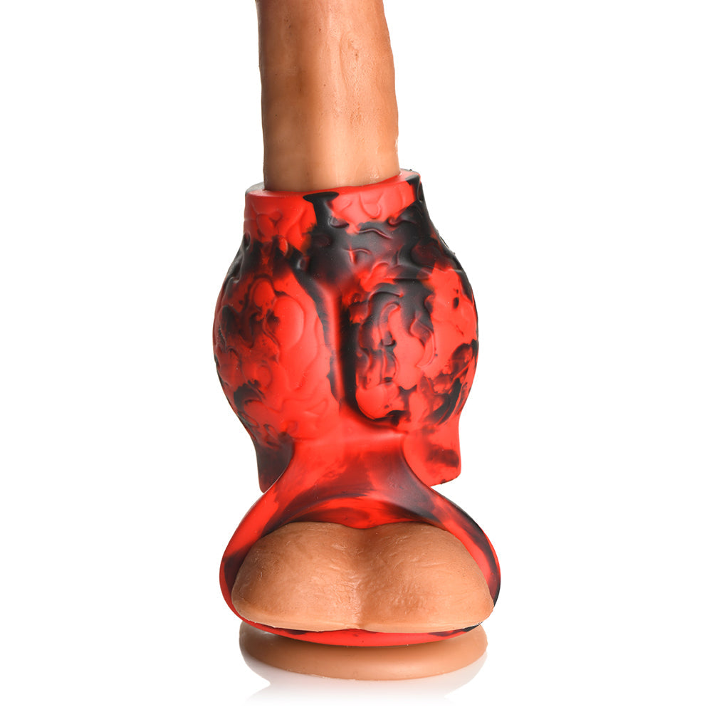 XR BRANDS - CREATURE COCKS HELL HOUND SILICONE GIRTH ENHANCER WITH BALL STRAP