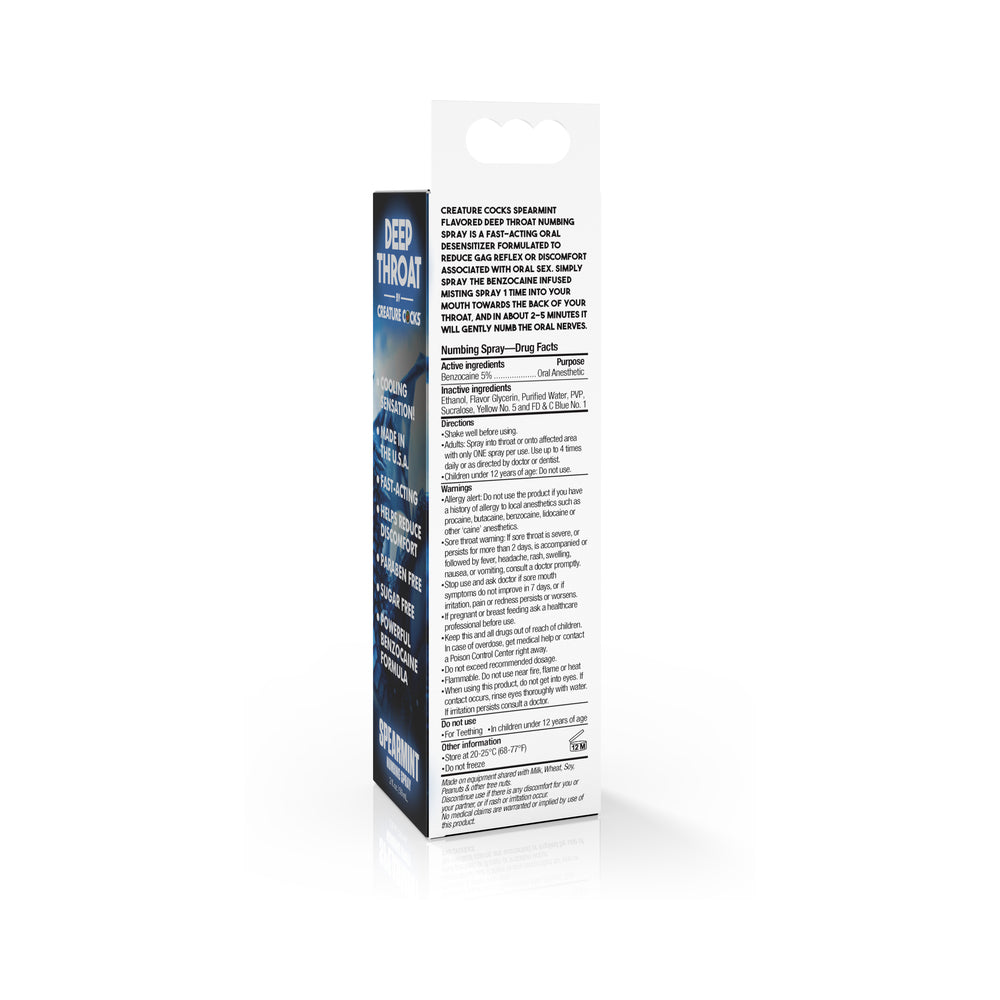 XR BRANDS - SPRAY DE HORMIGUEO PARA GARGANTA CREATURE COCKS MENTA VERDE 1 OZ.