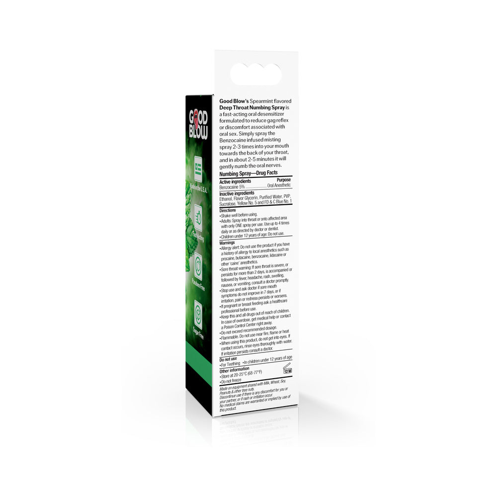 GOOD BLOW DEEP THROAT SPRAY SPEARMINT 1 OZ.