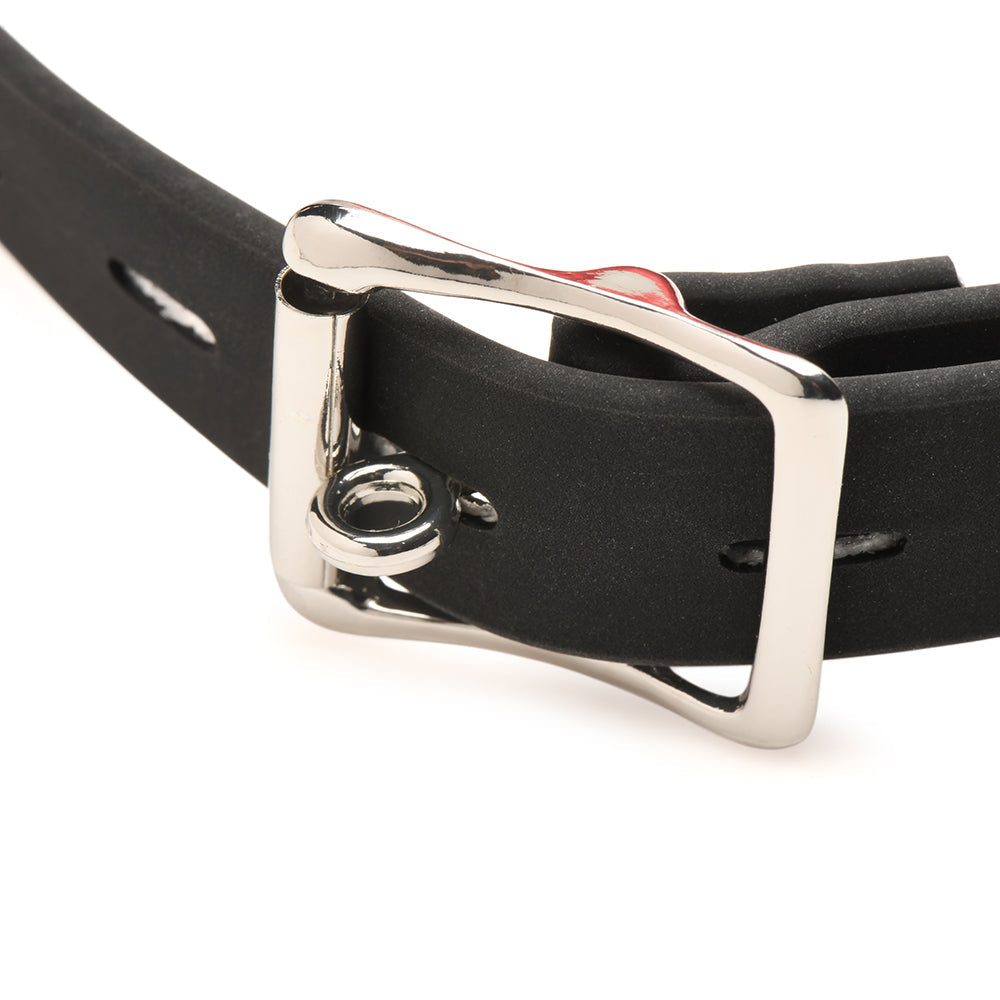 XR BRANDS - MASTER SERIES EXTREME SILICONE GAG WITH LOCKING STRAP