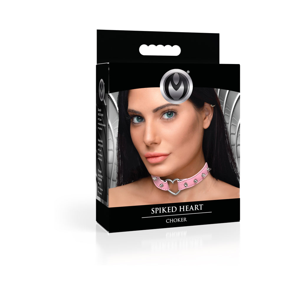 XR BRANDS - MASTER SERIES SPIKED HEART CHOKER