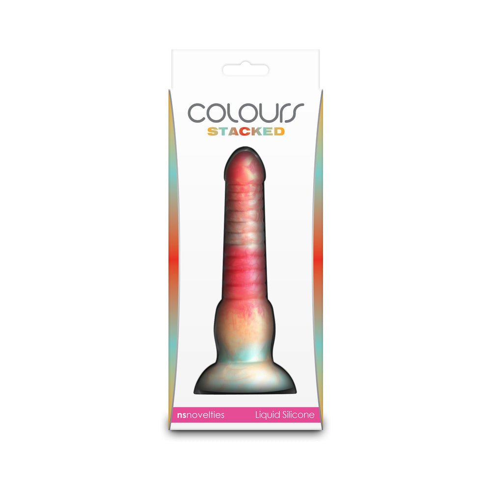 COLOURS STACKED 6 IN. DILDO RED/GOLD