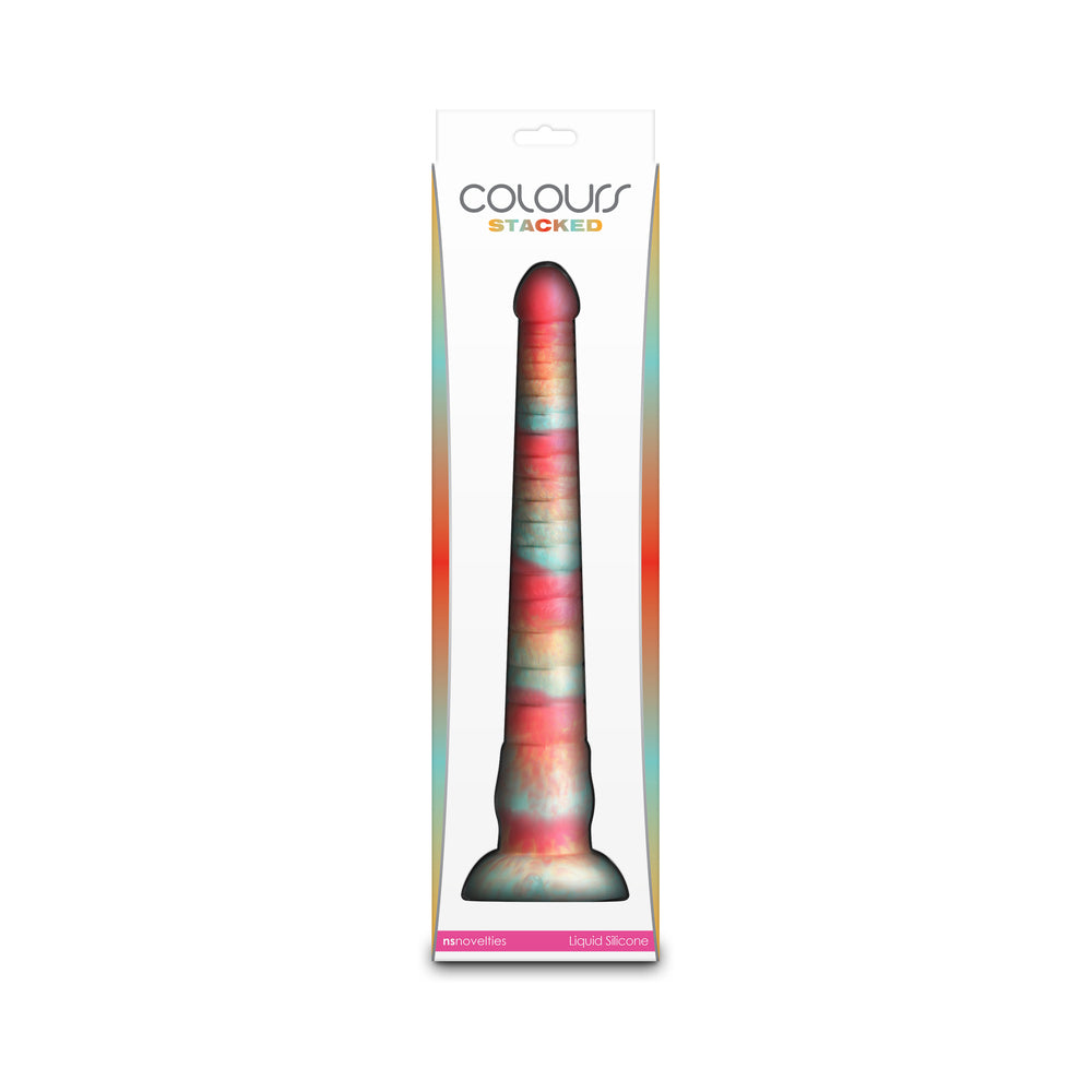 COLOURS STACKED 12 IN. DILDO RED/GOLD