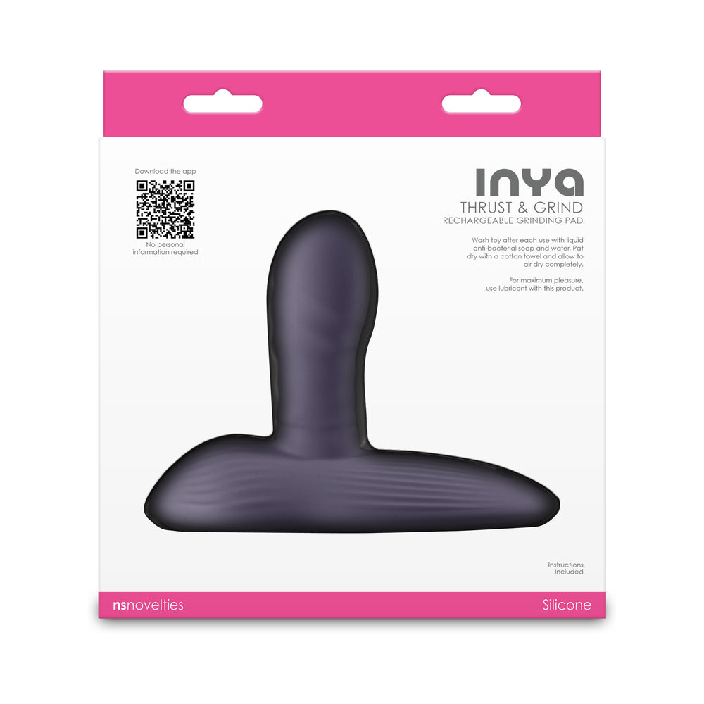 NS NOVELTIES - INYA THRUST & GRIND APPAREIL DE MASSAGE VIBRANT RECHARGEABLE CONTRÔLÉ PAR APPLICATION GRIS