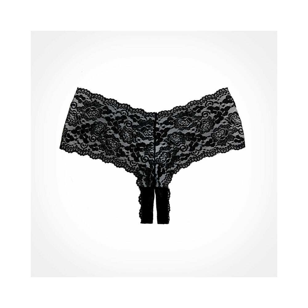 ALLURE LINGERIE - ALLURE ADORE CANDY APPLE PANTY BLACK O/S