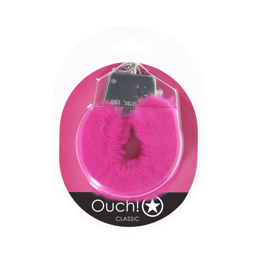 OUCH! CLASSIC FLUFFY HANDCUFFS PINK