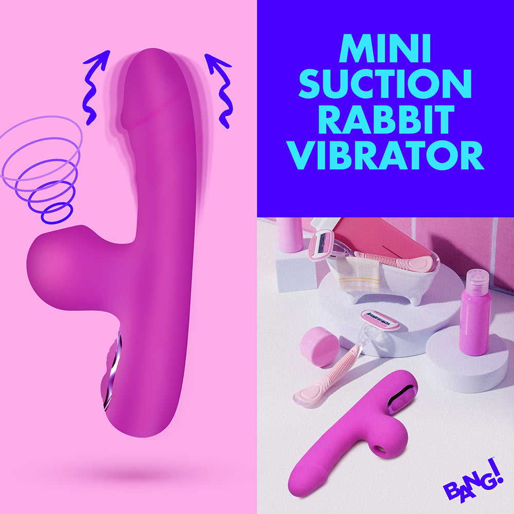 BANG! MINI SUCTION RABBIT VIBRATOR PURPLE