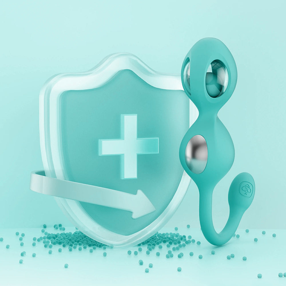 HONEY PLAY BOX - ELEKTRA APP-CONTROLLED E-STIM KEGEL TRAINING SET CYAN