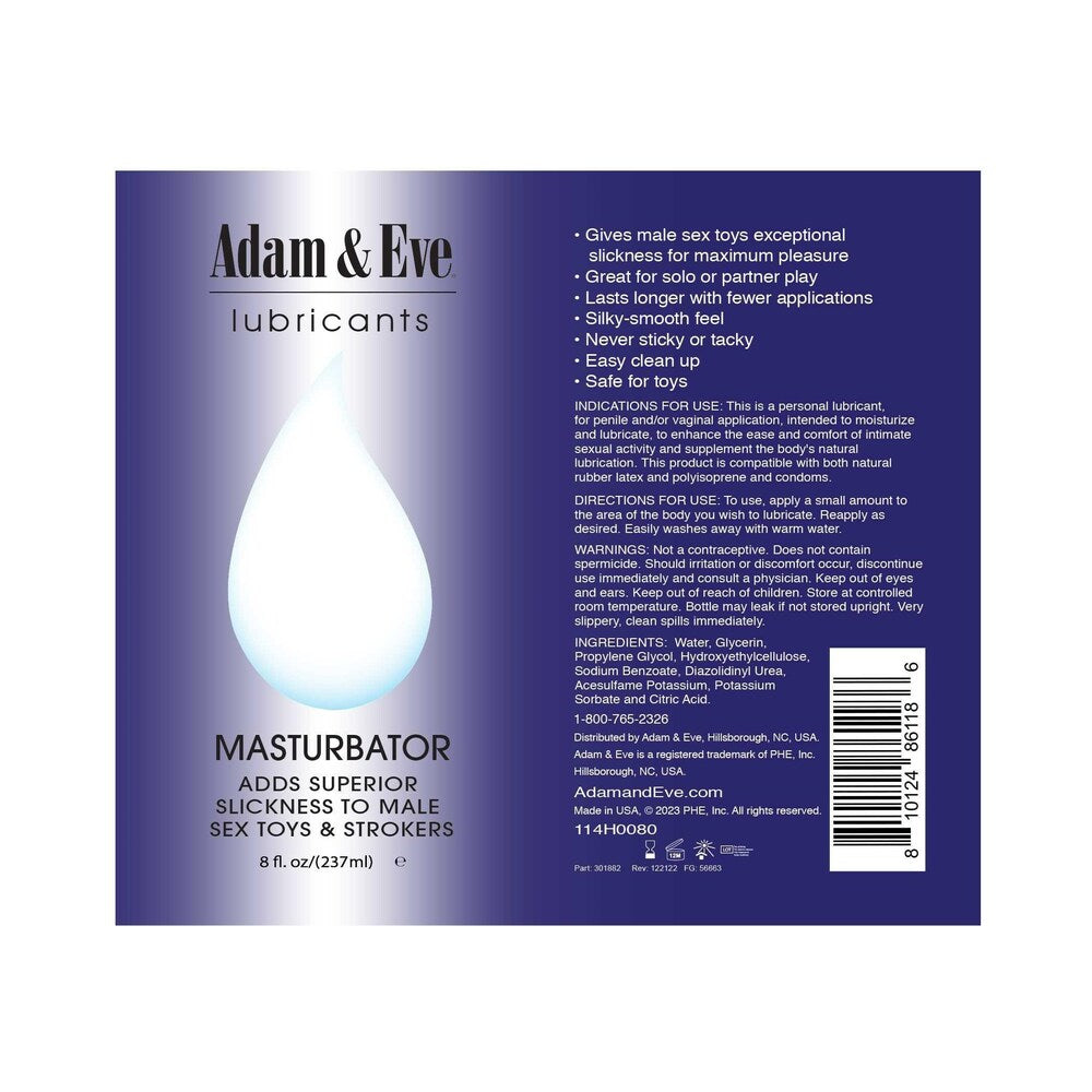 ADAM & EVE MASTURBATOR LUBRICANT 4 OZ.