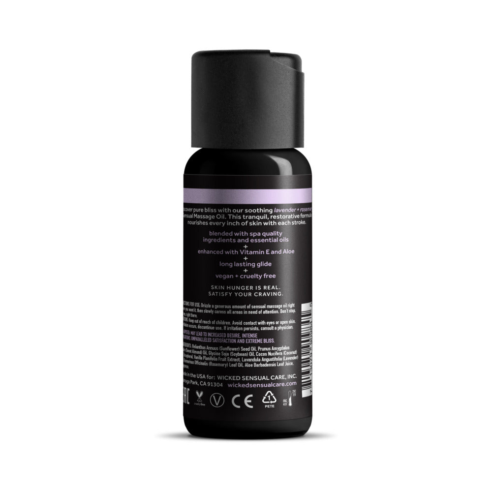 WICKED - LAVENDER AND ROSEMARY MASSAGE OIL 4 OZ.
