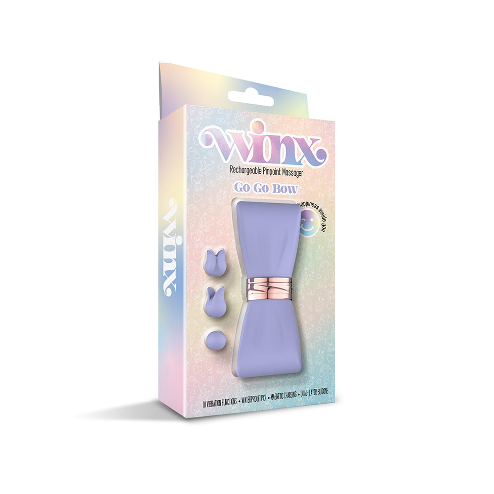 GLOBAL NOVELTIES - WINX GOGO BOW PINPOINT MASSAGER WITH ATTACHMENTS