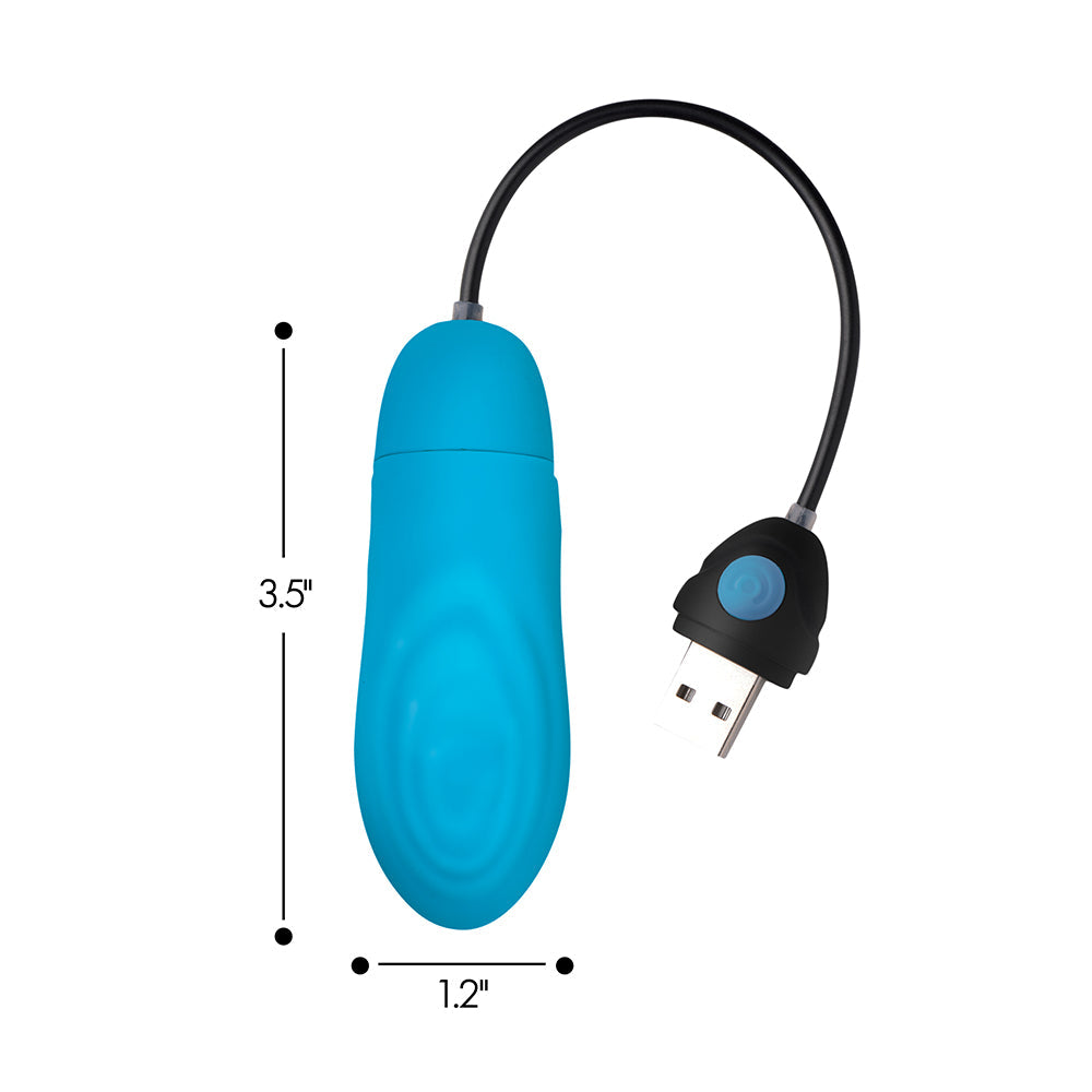 BANG! 7X PULSING RECHARGEABLE SILICONE BULLET BLUE