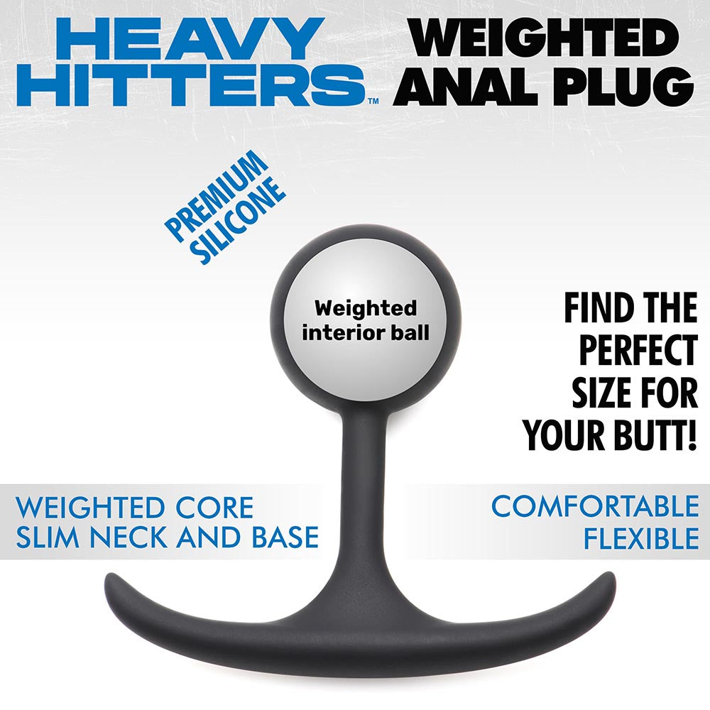 HEAVY HITTERS COMFORT PLUGS PREMIUM SILICONE 3.3 IN. WEIGHTED ROUND PLUG