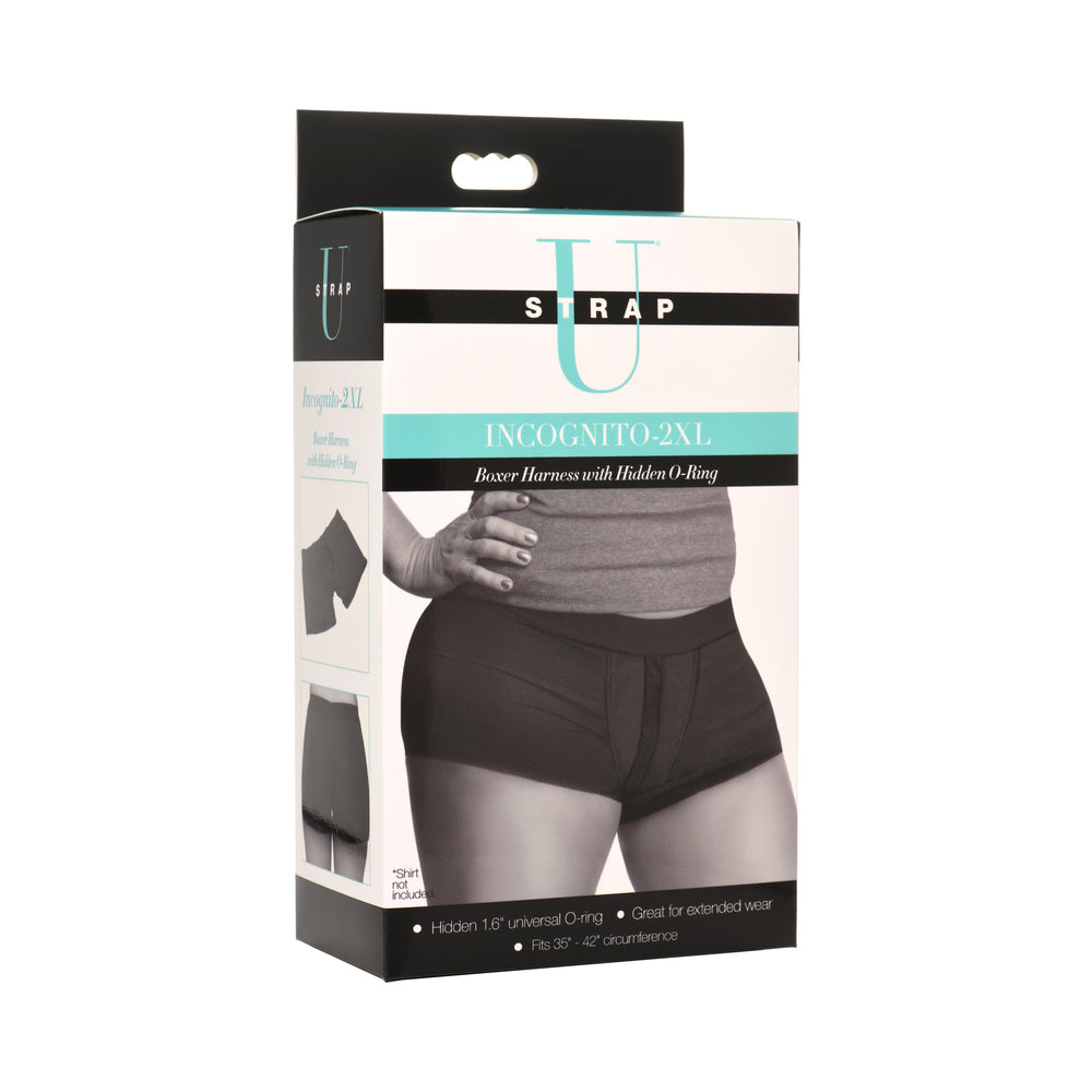 XR BRANDS - STRAP U INCOGNITO BOXER HARNESS WITH HIDDEN O-RING 2XL