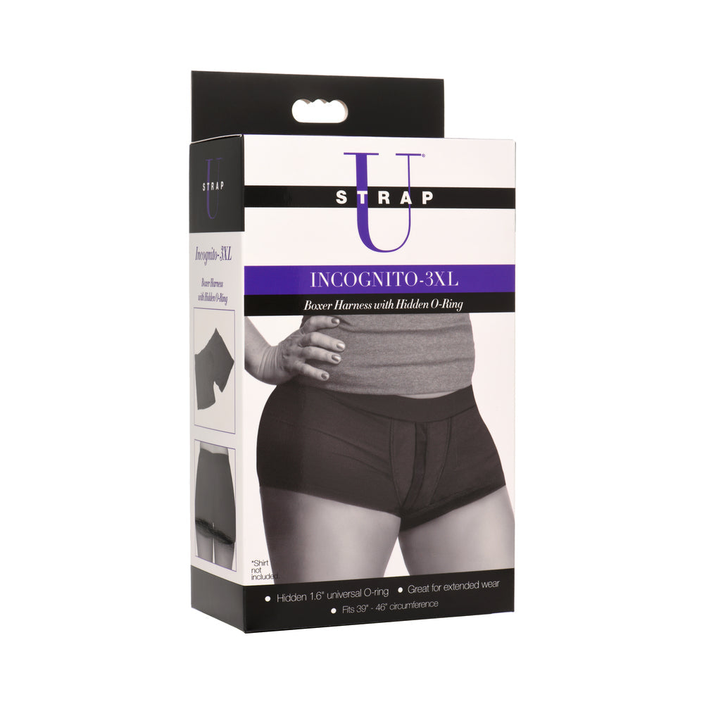 XR BRANDS - STRAP U INCOGNITO BOXER HARNESS WITH HIDDEN O-RING 3XL