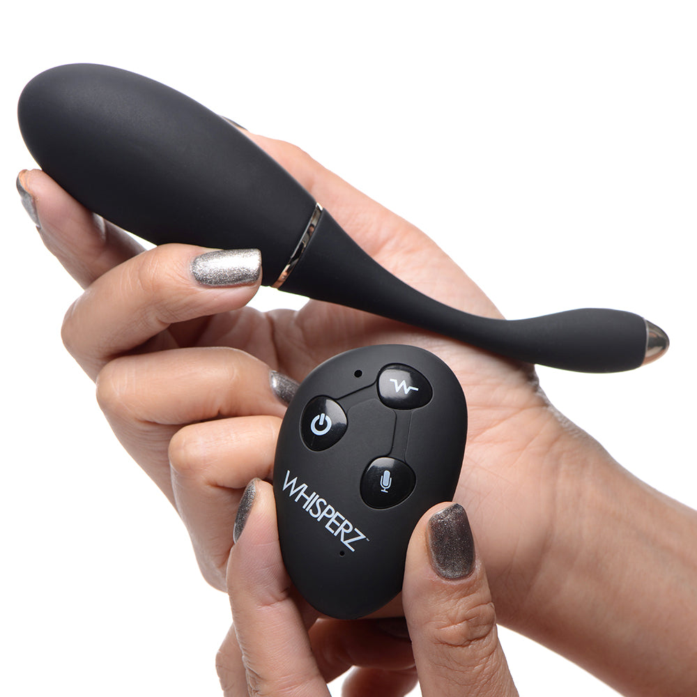 XR BRANDS - WHISPERZ VOICE ACTIVATED 10X VIBRATING EGG WITH REMOTE