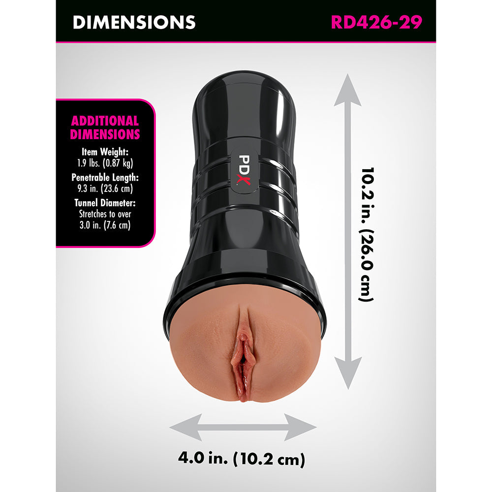 PDX BRANDS - PDX EXTREME WET PUSSIES SUPER JUICY SNATCH XXL BROWN