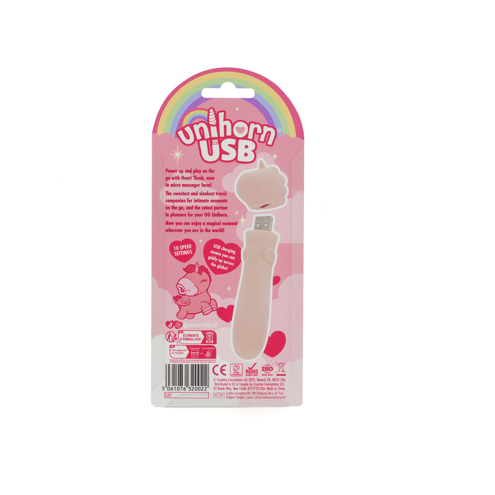 UNIHORN USB BULLET HEART THROB PINK/PEACH