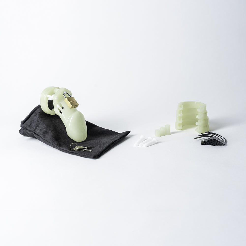 CB-6000 GLOW-IN-THE-DARK CHASTITY CAGE KIT