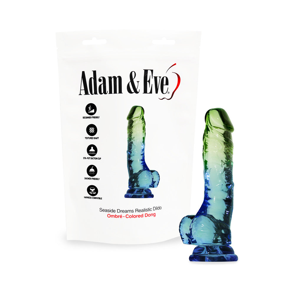 ADAM & EVE SEASIDE DREAMS REALISTIC DILDO 7.5 IN. (BAG PACKAGING)